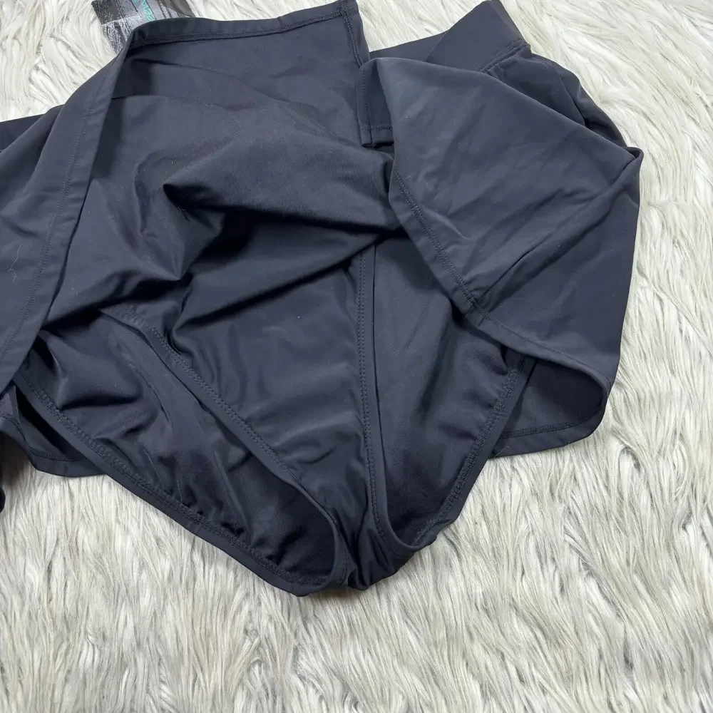 NWT Aqua Green Women's XL Black Swim Skirt‎ Bottom